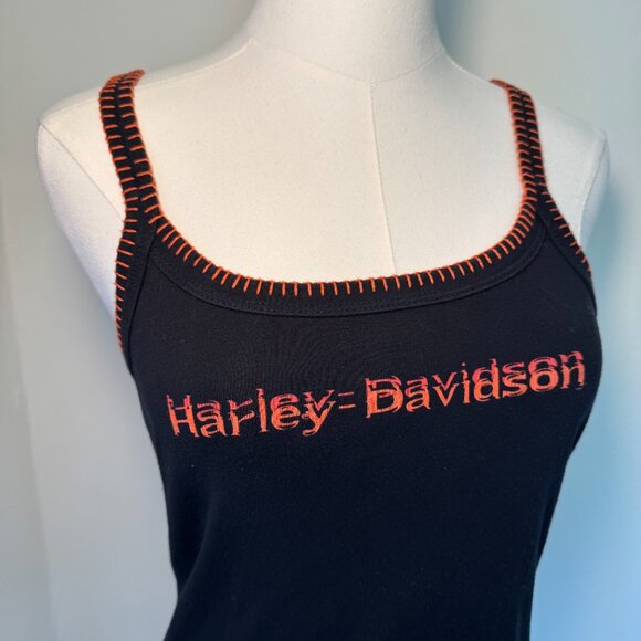 Harley Davidson 2004 Black and Orange Casual Tank Top - Picture 3 of 9